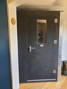 Image of the voiceover recording booth in my home studio